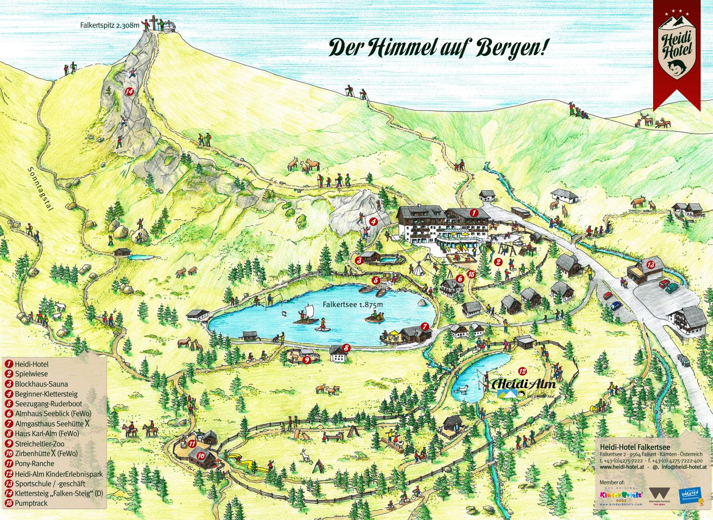 Heidi-Hotel Falkertsee LageplanSommer_Original